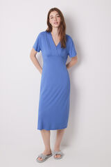 Women'secret Vestido midi soft touch azul azul