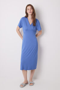 Women'secret Vestido midi soft touch azul