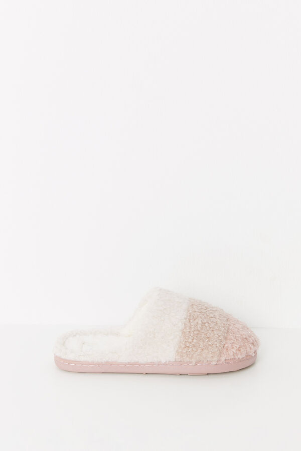 Women'secret Zapatillas casa efecto pelo rosa rosa