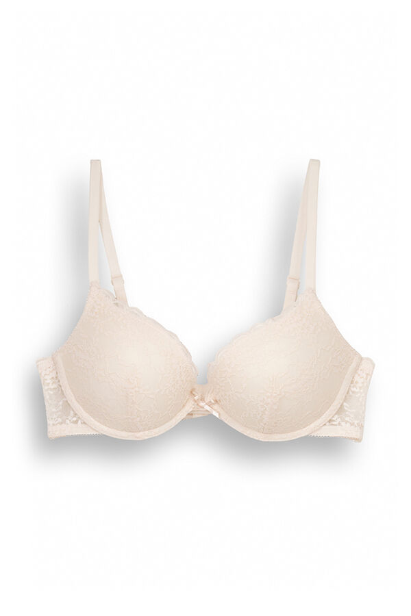 Women'secret GORGEOUS Sujetador push up relleno aro encaje blanco marfil marfil