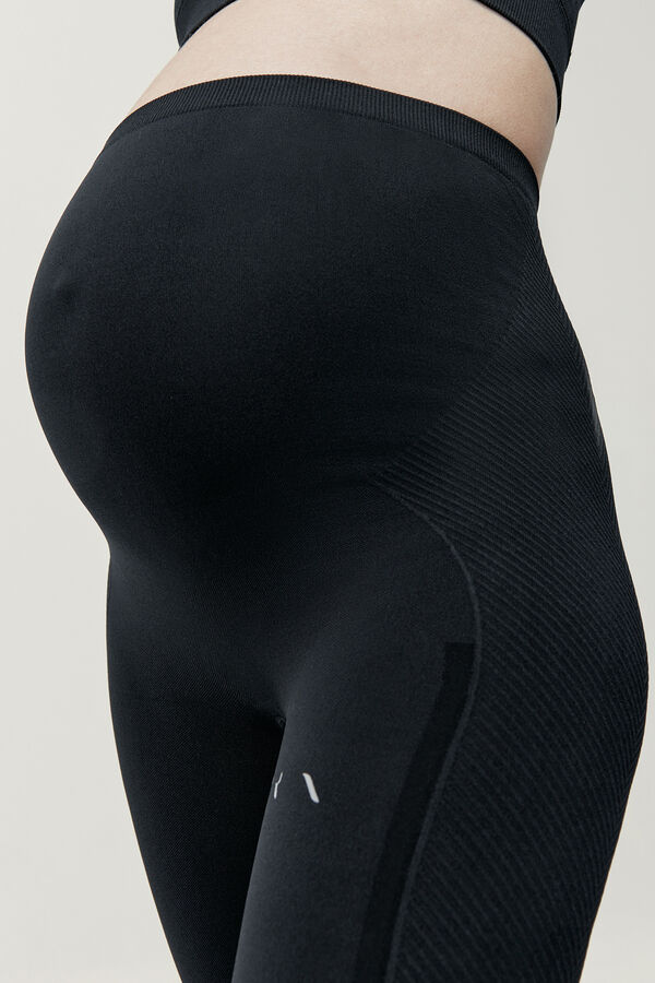 Born Living Yoga Legging Preta Linha Mam&atilde;e preto