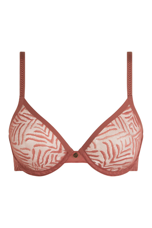Chantelle Tanga de renda Intrinsic vermelho