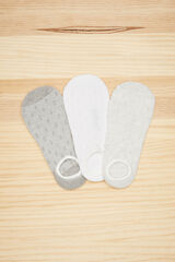 Womensecret Pack 3 calcetines invisibles gris gris