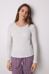 Women'secret Camiseta manga larga canal&eacute; gris gris