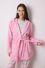 Women'secret Bata rosa fluffy Vecina Rubia  rosa