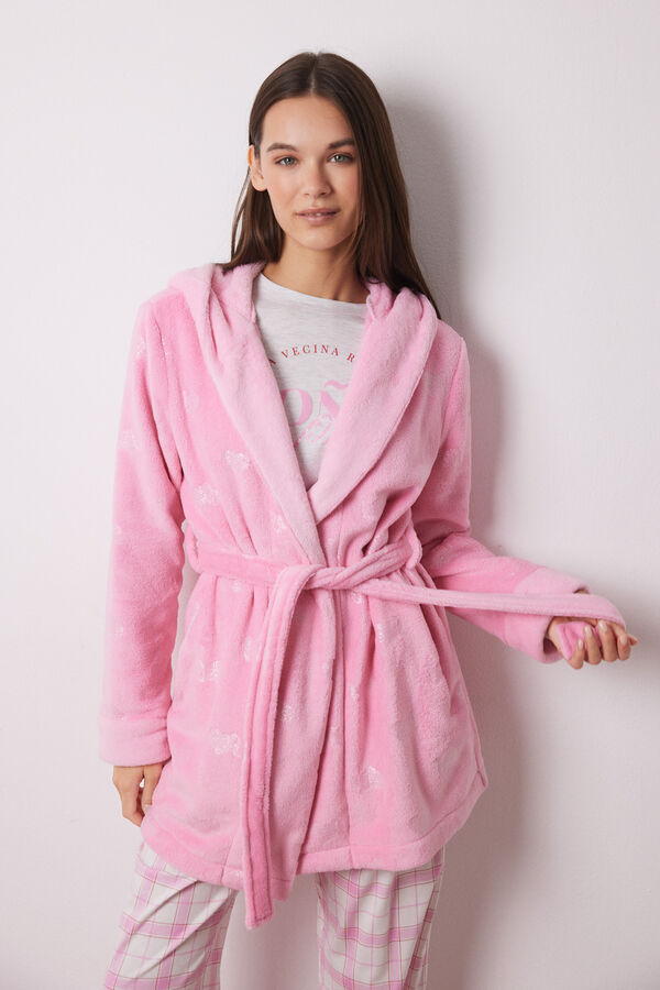 Women'secret Bata rosa fluffy Vecina Rubia  rosa