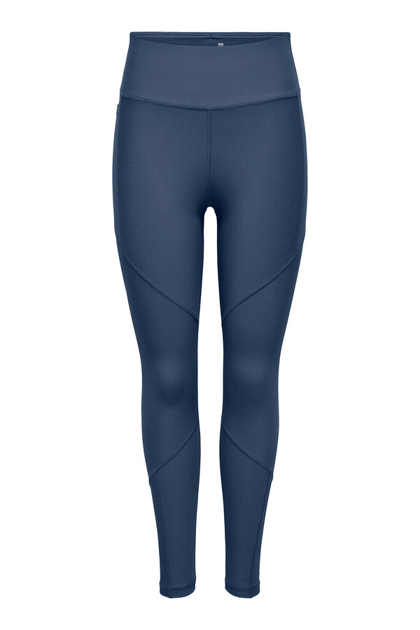 Only Play Leggings esportivas de cintura alta com bolso lateral azul