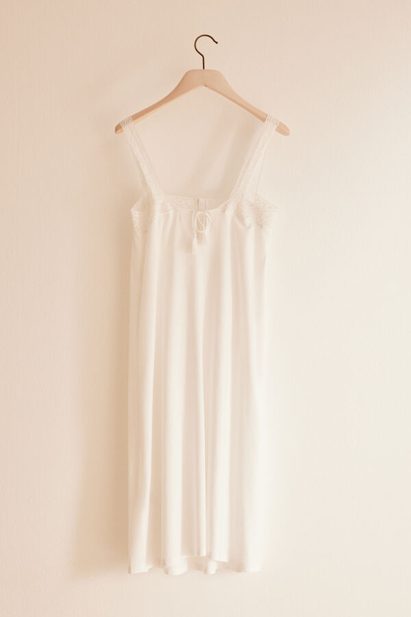 Women'secret Camisa de dormir de amamenta&ccedil;&atilde;o branca "maternity". branco