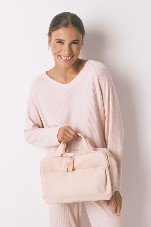 Women'secret Neceser grande rubber rosa rosa