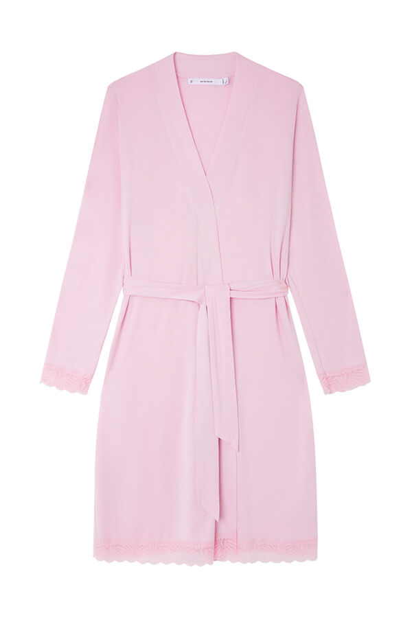 Women'secret Bata midi viscosa rosa rosa