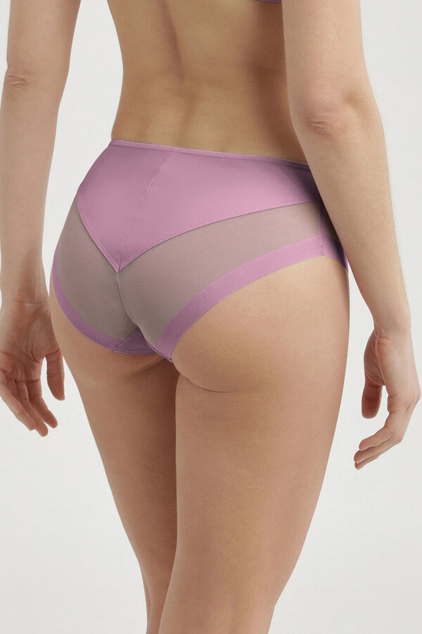 DIM Braga de microfibra y tul morado/lila