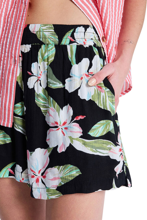Roxy Cal&ccedil;&otilde;es de praia estampado tropical preto