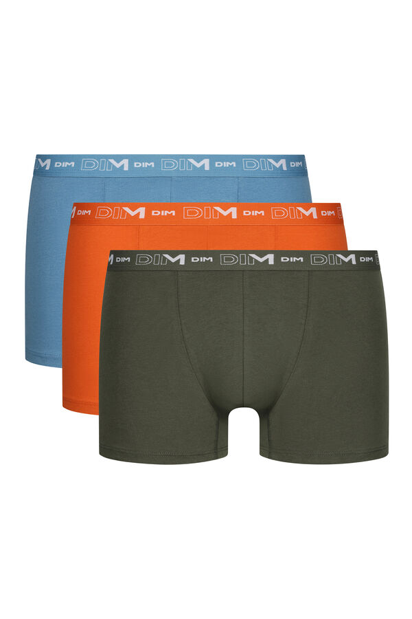 DIM Pacote com 3 boxers de algod&atilde;o estampado
