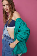 HI&BYE Top bandeau algodão azul-escuro azul