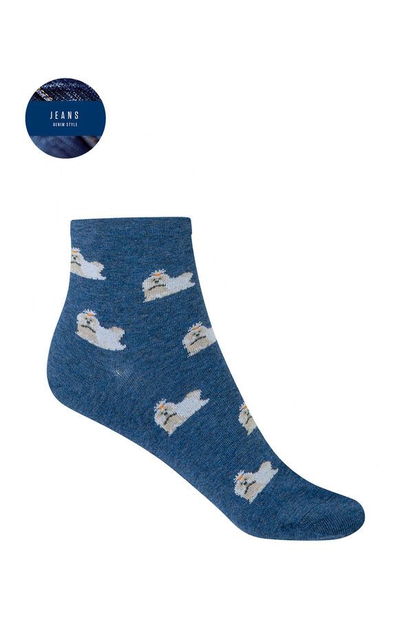 Punto Blanco Meias de viscose Bichon Malt&ecirc;s azul