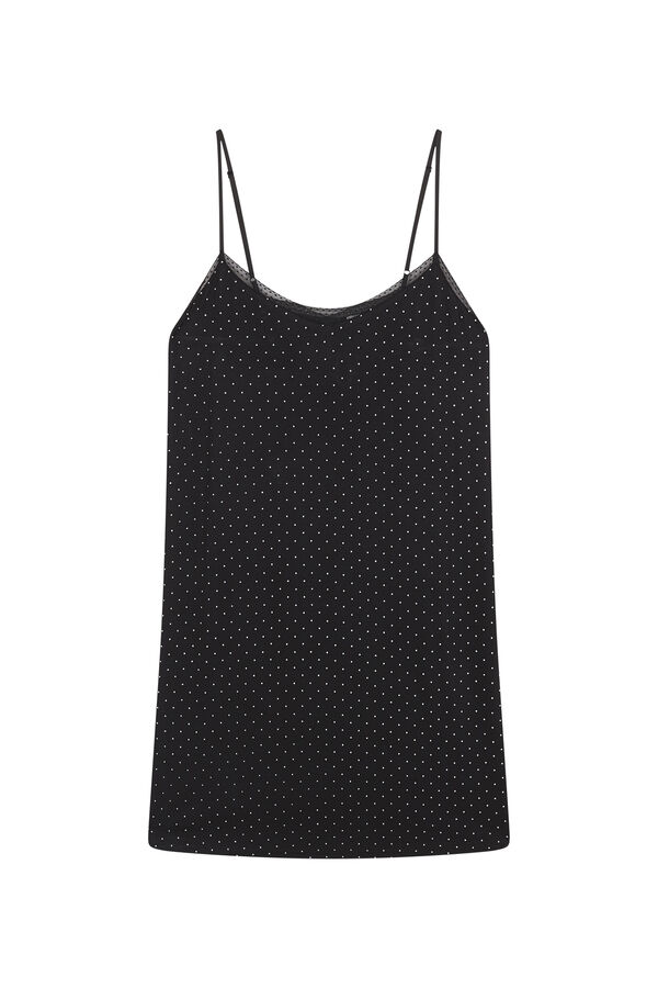 Women'secret Camisón midi lunares negro negro