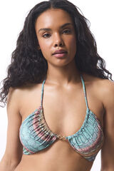 Penti Top de bikini print serpiente brillo estampado