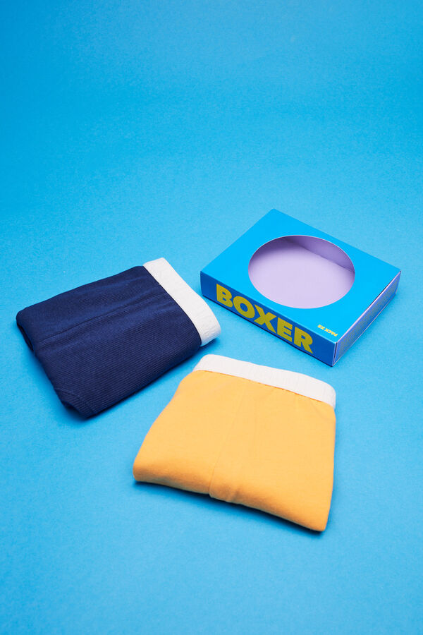 HI&BYE Pack 2 braguitas culotte multicolor: naranja, lila estampado