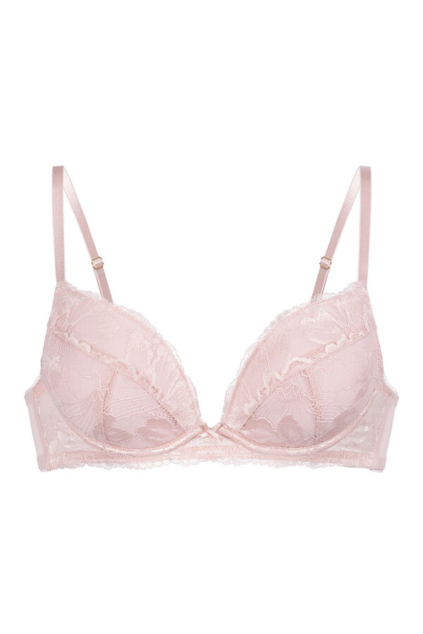 Dorina Soutien decote profundo em renda Perfect rosa