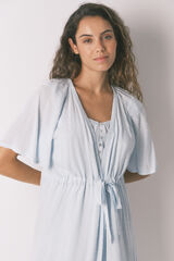 Women'secret Bata larga "maternity" manga corta viscosa verde estampado