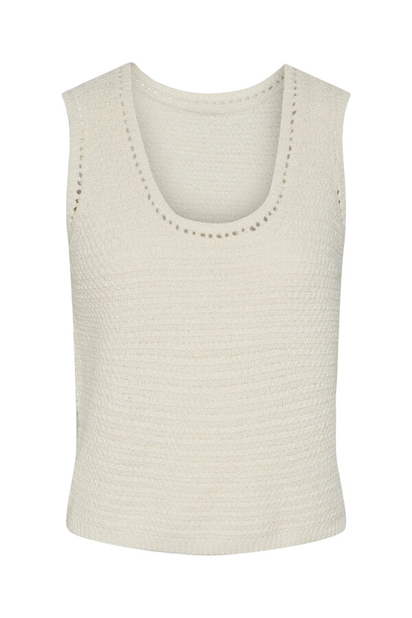 Pieces Top de croch&eacute; cinzento