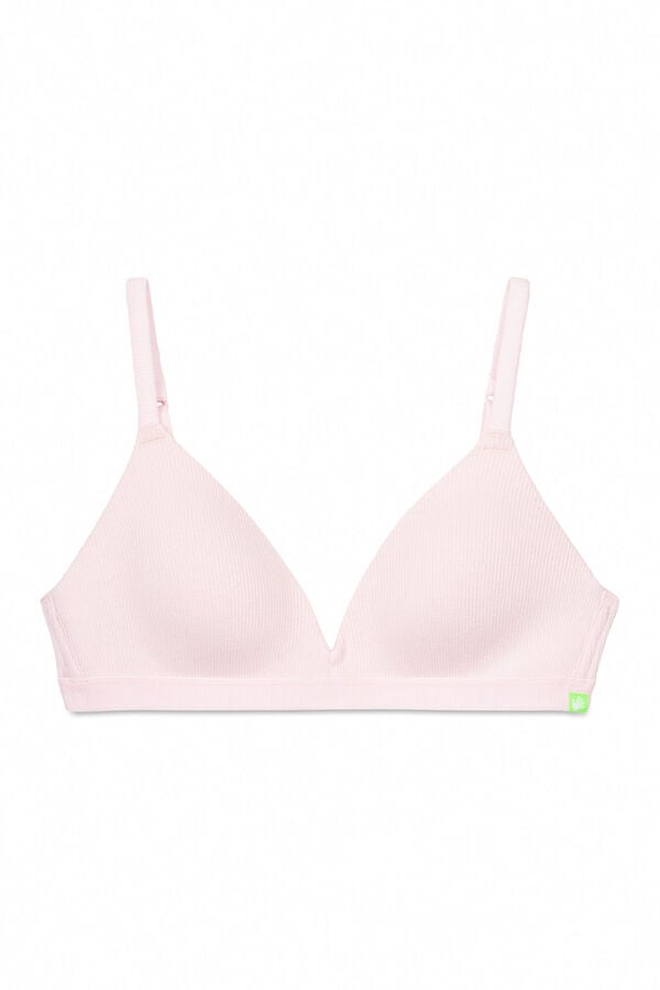 HI&BYE Suti&atilde; triangular enchimento fixo rosa rosa