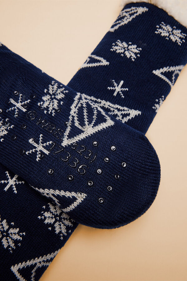 Women'secret Calcetines borreguito tricot Harry Potter azul