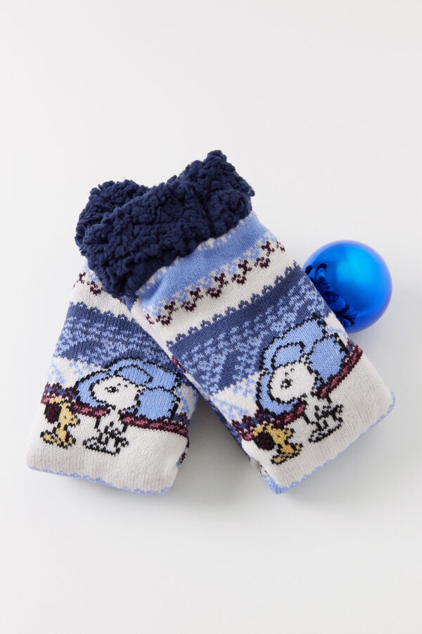 Women'secret Calcetines tricot borreguito Snoopy estampado