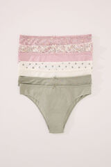 Women'secret Pack 7 bragas brasile&ntilde;as algod&oacute;n multicolor estampado