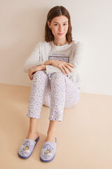 Women'secret Chinelos de quarto lil&aacute;s Snoopy rosa