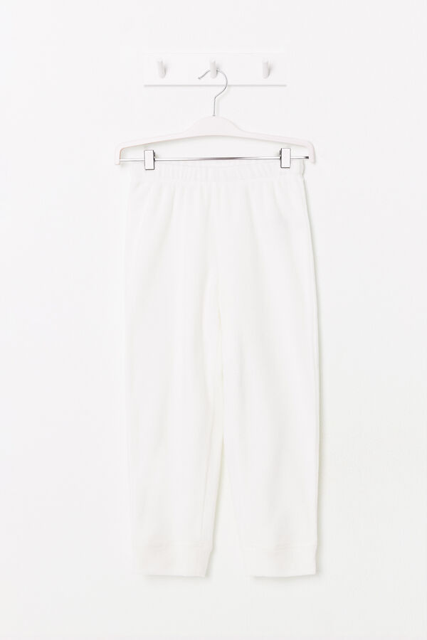 Women'secret Pijama polar longo infantil com ursos jacquard vermelho