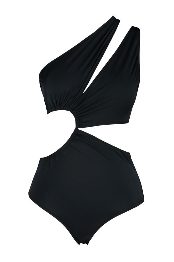 Trendyol Fato de banho triqu&iacute;ni assim&eacute;trico cut-out preto