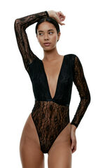 Black Limba Body Long sleeve Sade - Black negro