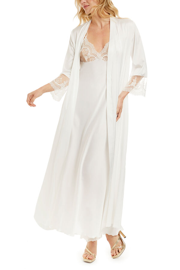 Ivette Bridal Bata larga crepe essen marfil