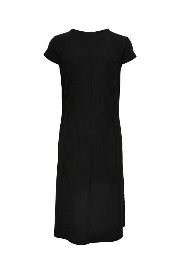 Only Maternity Vestido midi maternity con botones negro