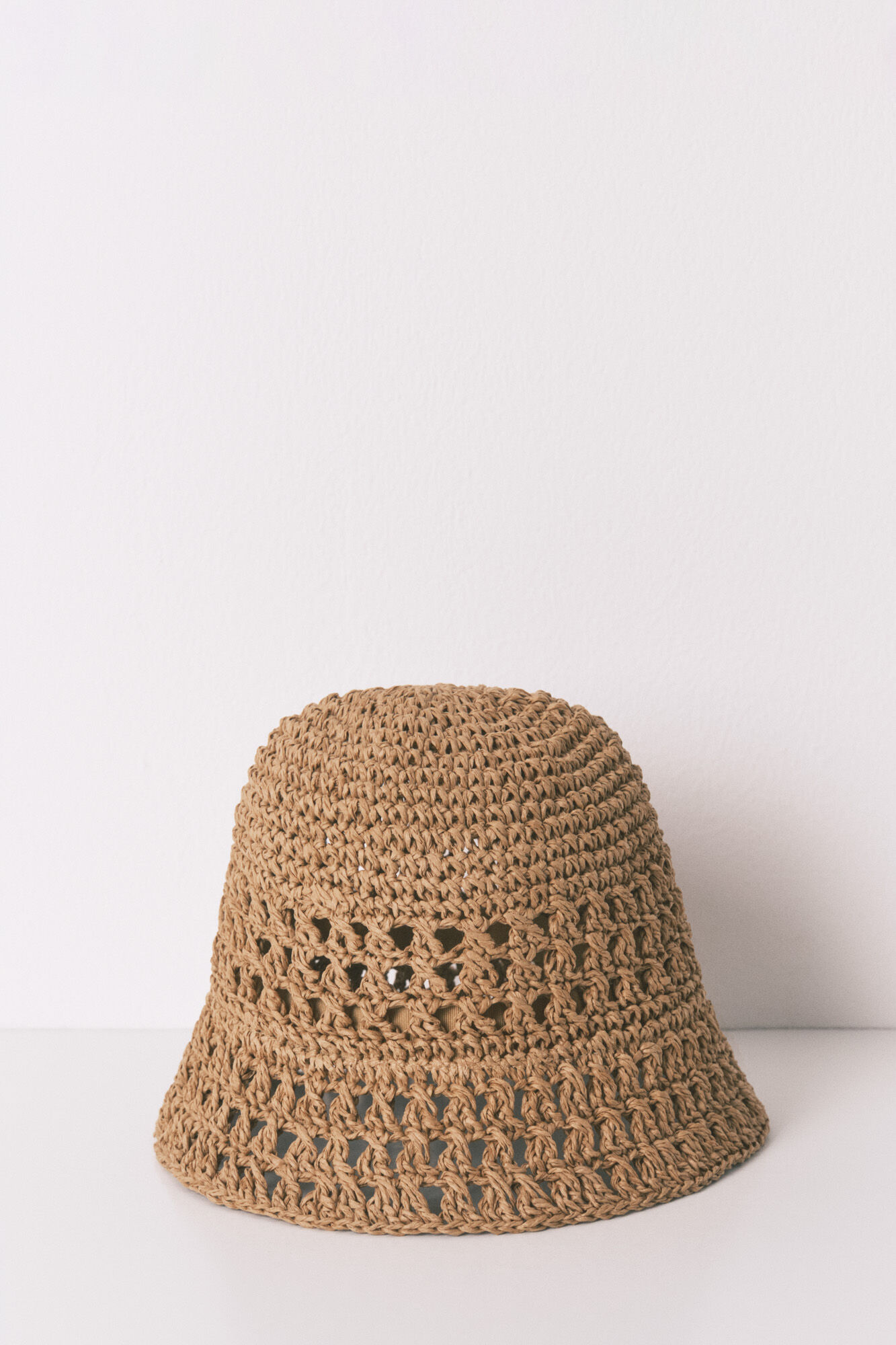 Women'secret Chap&eacute;u de balde de crochet bege