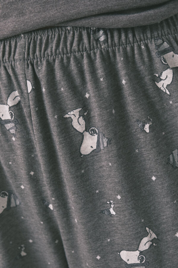 Women'secret Pijama largo Snoopy gris
