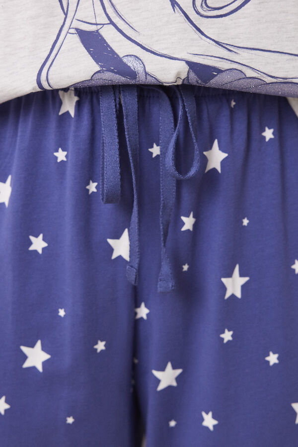 Women'secret Pijama Mickey Capri 100% Algod&atilde;o cinzento