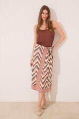 Women'secret Pareo midi estampado tribal marrón