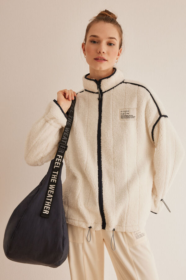 Women'secret Bolso grande saco nylon gris gris