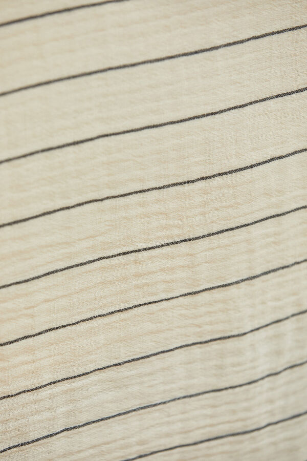 Calma House Colcha de musselina com riscas finas Gratto estampado