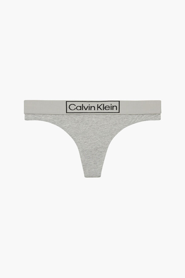 Calvin Klein Tanga tiro medio cinzento
