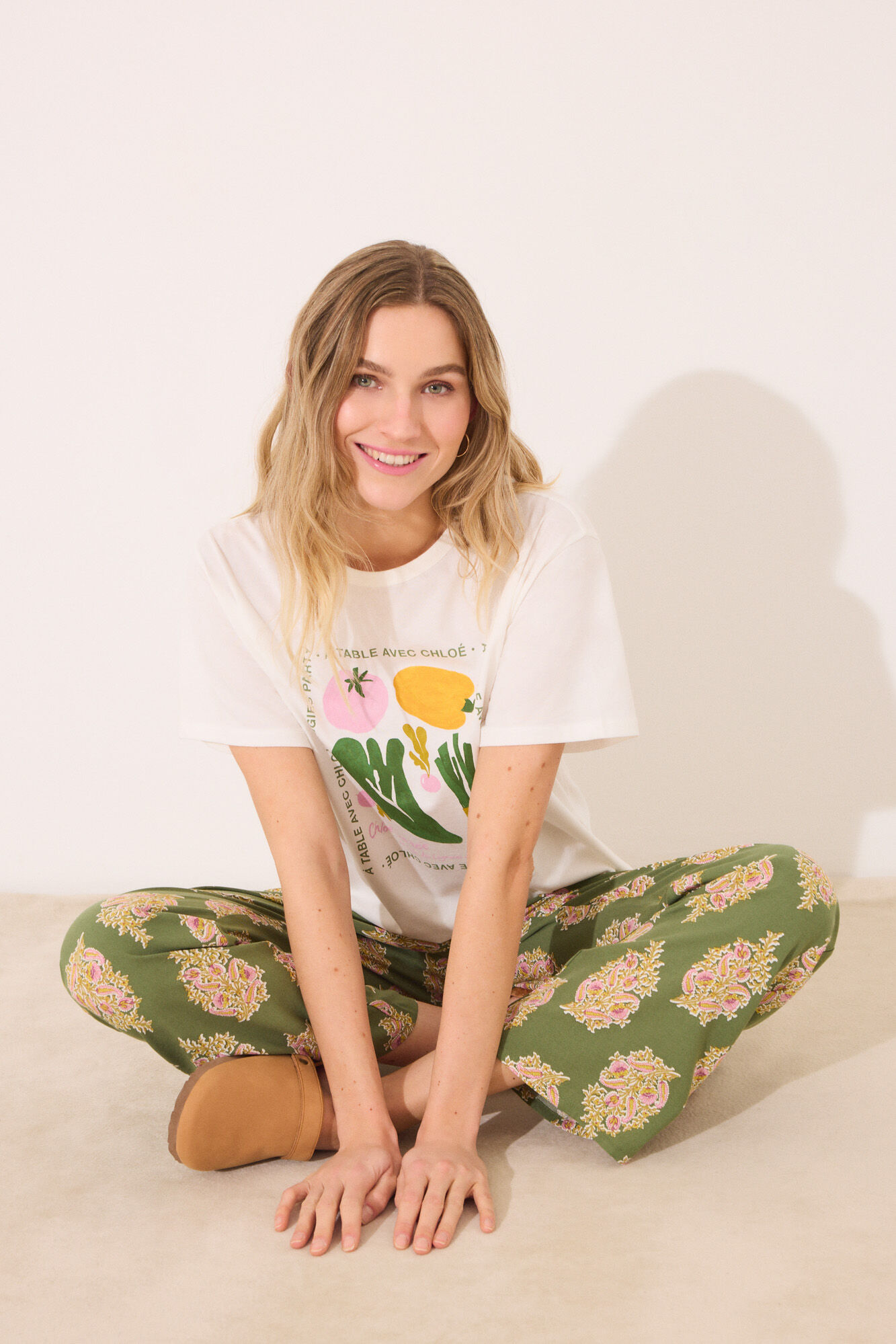 Women'secret Pantal&oacute;n largo viscosa flores