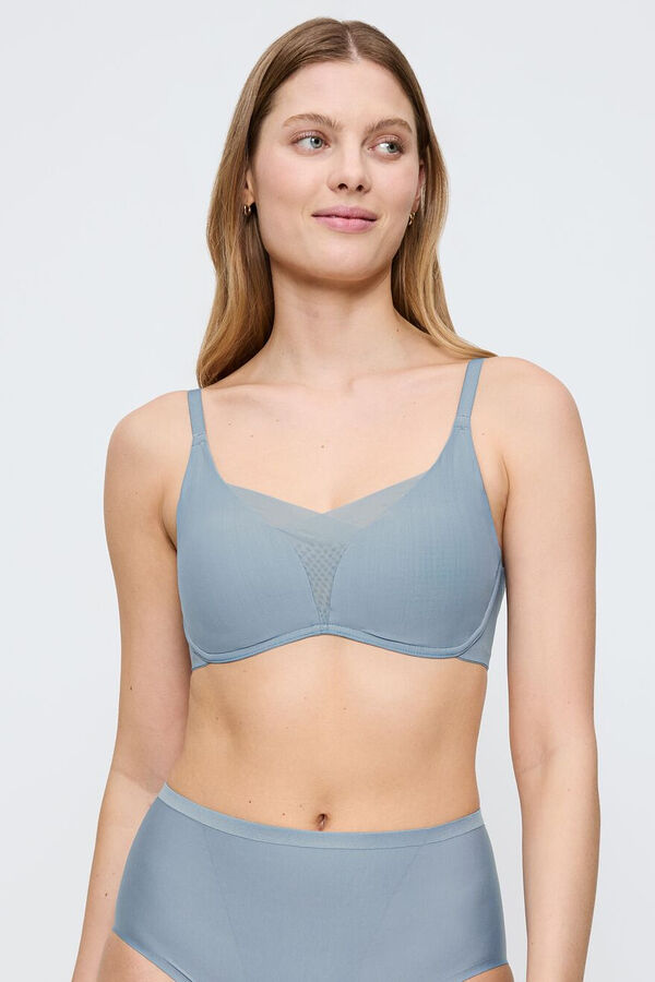 Triumph Soutien com enchimento sem aro Shape Smart azul