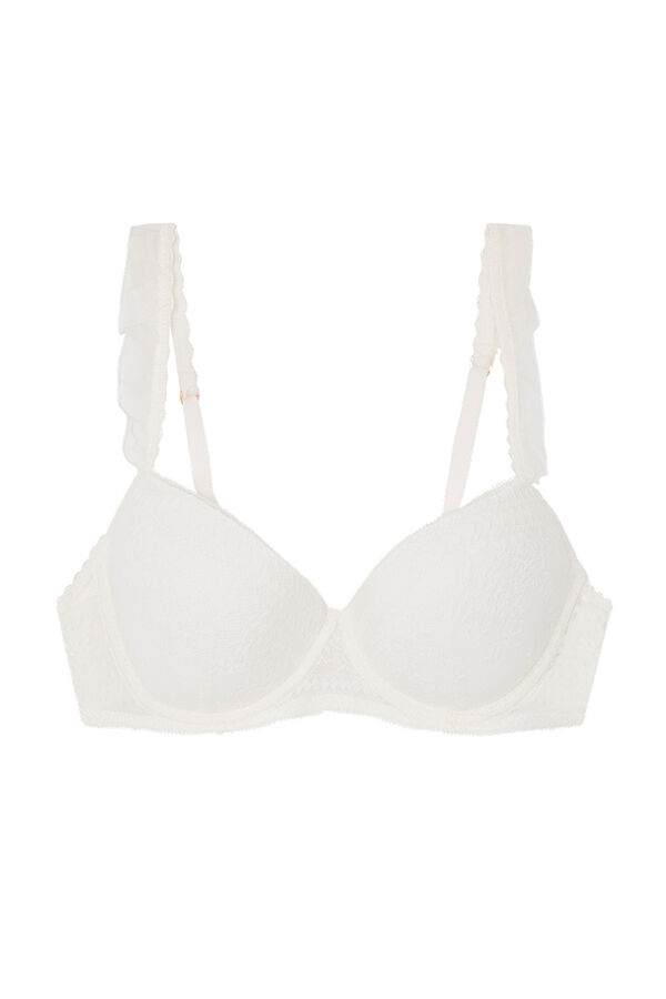 Women'secret BEAUTIFUL Sujetador balconette encaje blanco marfil