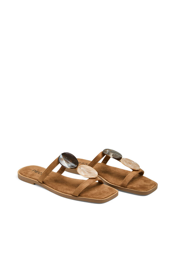Pieces Sandalias planas nude