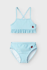 Name it Biquíni de menina com detalhe  azul