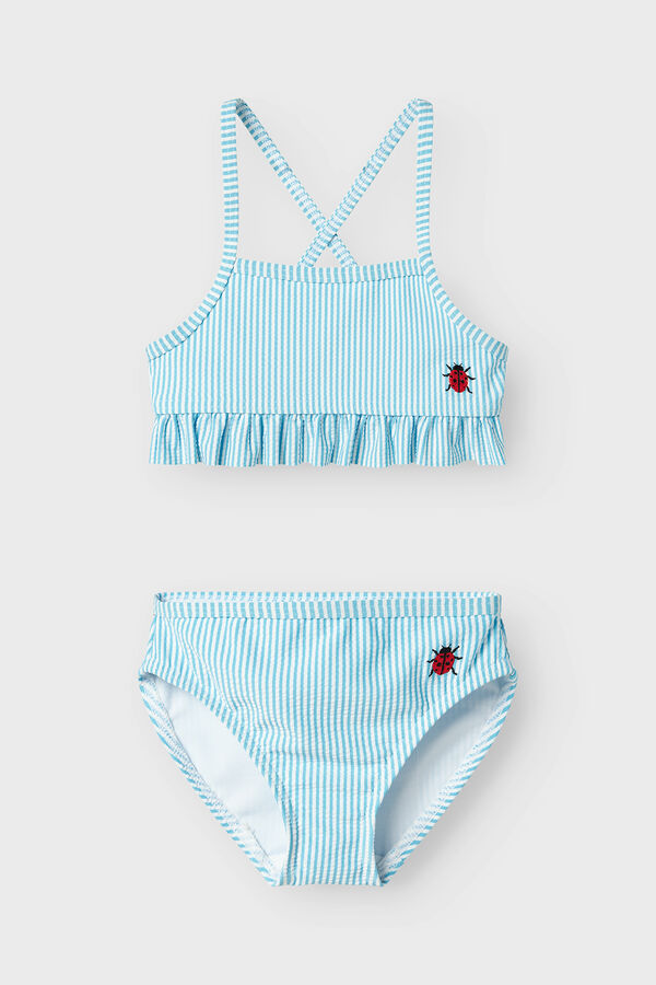 Name it Biquíni de menina com detalhe  azul