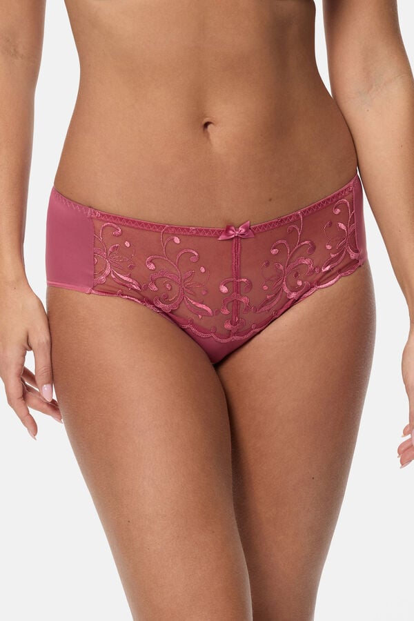Playtex Calcinha midi de microfibra rosa