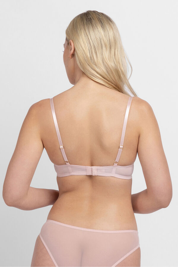 Dorina Soutien decote profundo em renda Perfect rosa